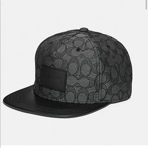 Coach Signature Flat Brim Hat